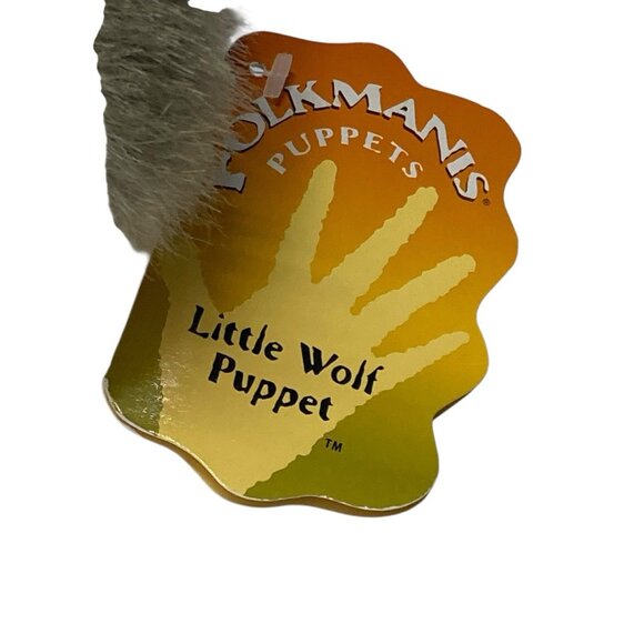 Folkmanis Little Wolf Gray Furry Hand Puppet 8" Plush Toy with Tags - Picture 7 of 11
